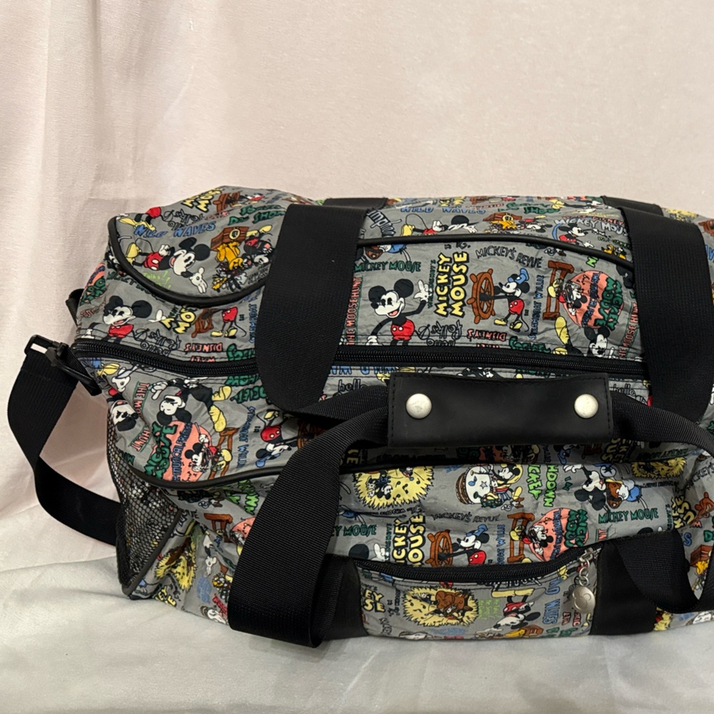 DisneyWorld original Black Lined Bag with Mickey Accent